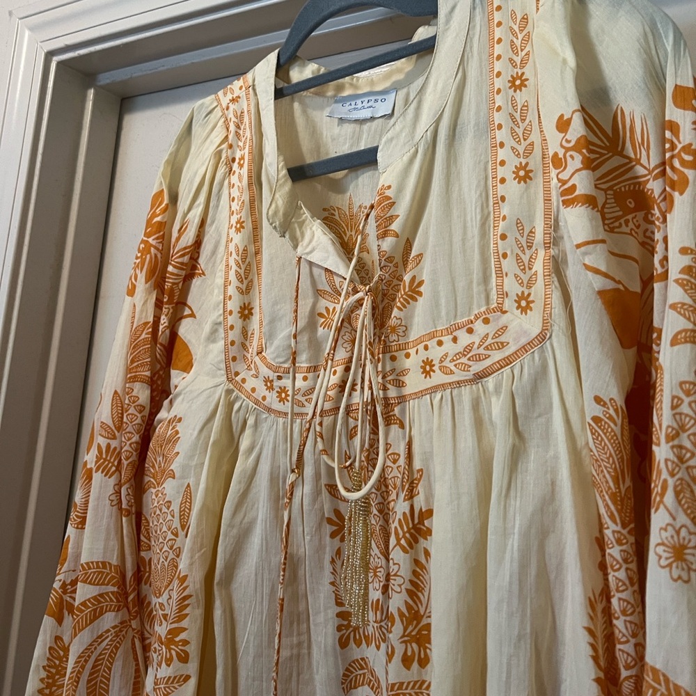 Calypso St Barth Pineapple Bohemian Top